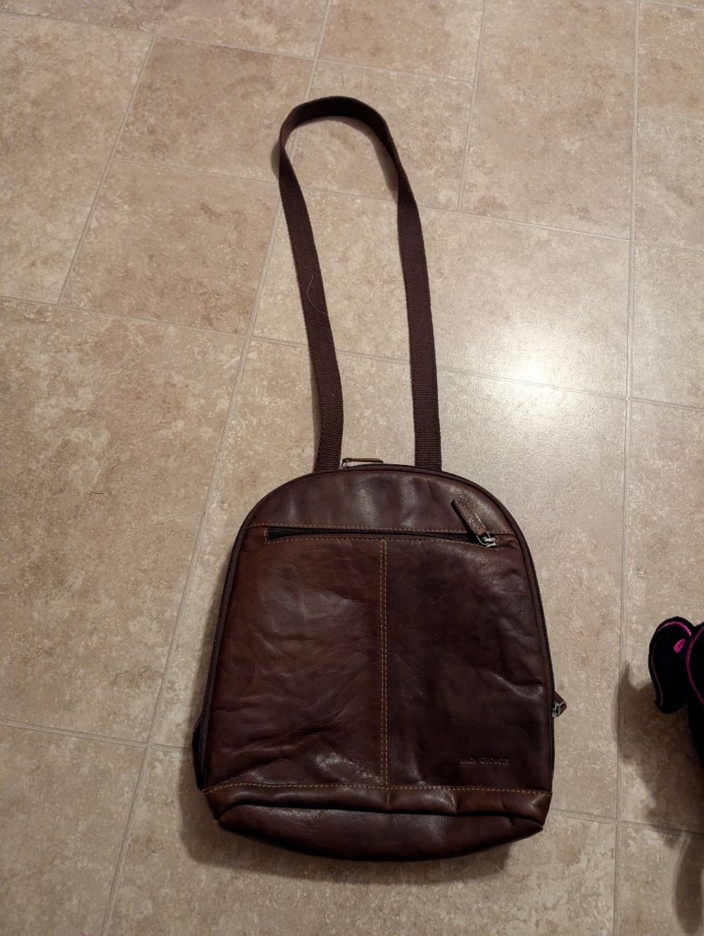 Jack Georges Voyager Small Backpack Brown Leather Purse Rustic Boho Vintage